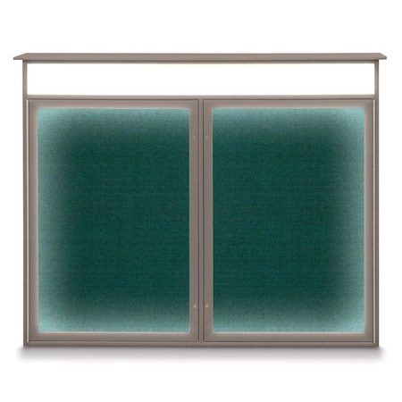 United Visual Products Open Faced Traditional Corkboard, 72x36" UV645A-BRONZE-COBACC